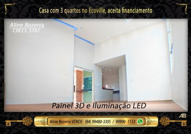 Casa no Ecoville já com luminárias, box e alto padrão, acabamento diferenciado, financia - Foto 5