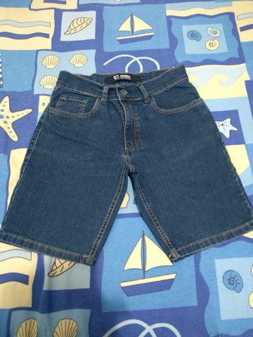 Bermuda jeans infantil tamanho 12