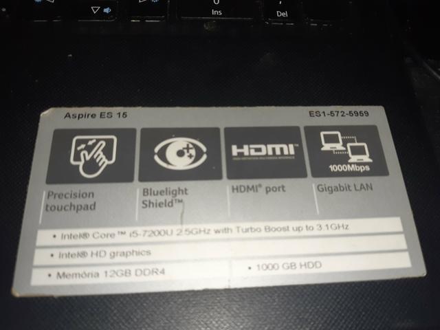 NOTEBOOK GAMER ACER i5 12 ram 1TB - Foto 2