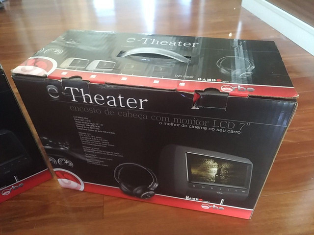 Par de Encosto de cabeça tela 7 DVD USB Jogos Orbe e-Theater - Foto 2