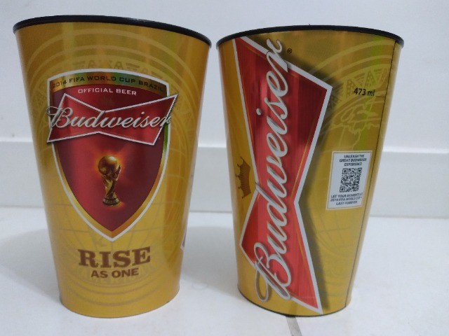 Quatro Copos Copa Do Mundo Brasil E Rússia 2014 E 2018 Budweiser - Foto 5