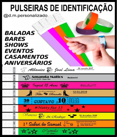 Pulseira de identificação
