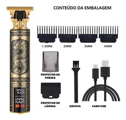 Maquininha Acabamento E Aparador De Pelo Visor Lcd Dragão - Foto 2