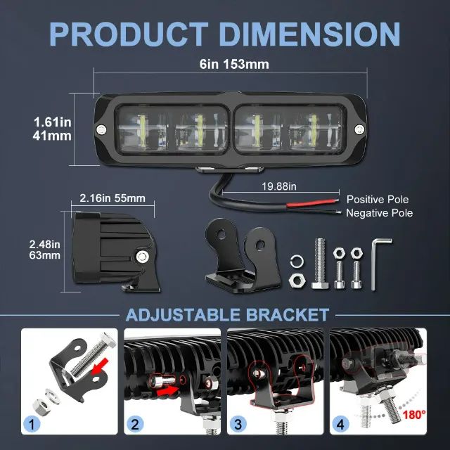 Ilumine Seu Caminho com Segurança e Estilo: Farol de Milha de LED de 6 Polegadas! - Foto 7