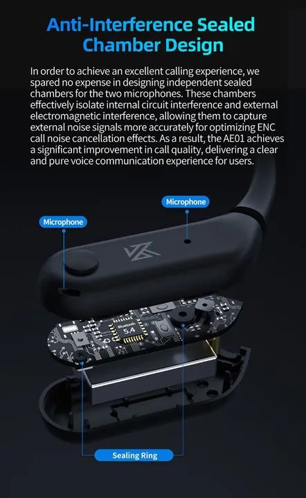 MÓDULO BLUETOOTH 5.4 KZ AE01.  MIC DUPLO. LANÇAMENTO  2X S. Juros - Foto 3