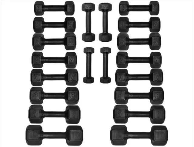 Kit Halter Sextavado de ferro fundido pintado em preto de 1kg até 10kg, Pronta entrega!! - Foto 5
