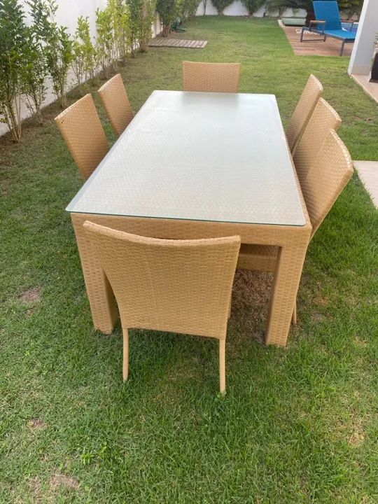 Mesa com 8 cadeiras área externa  - Foto 2
