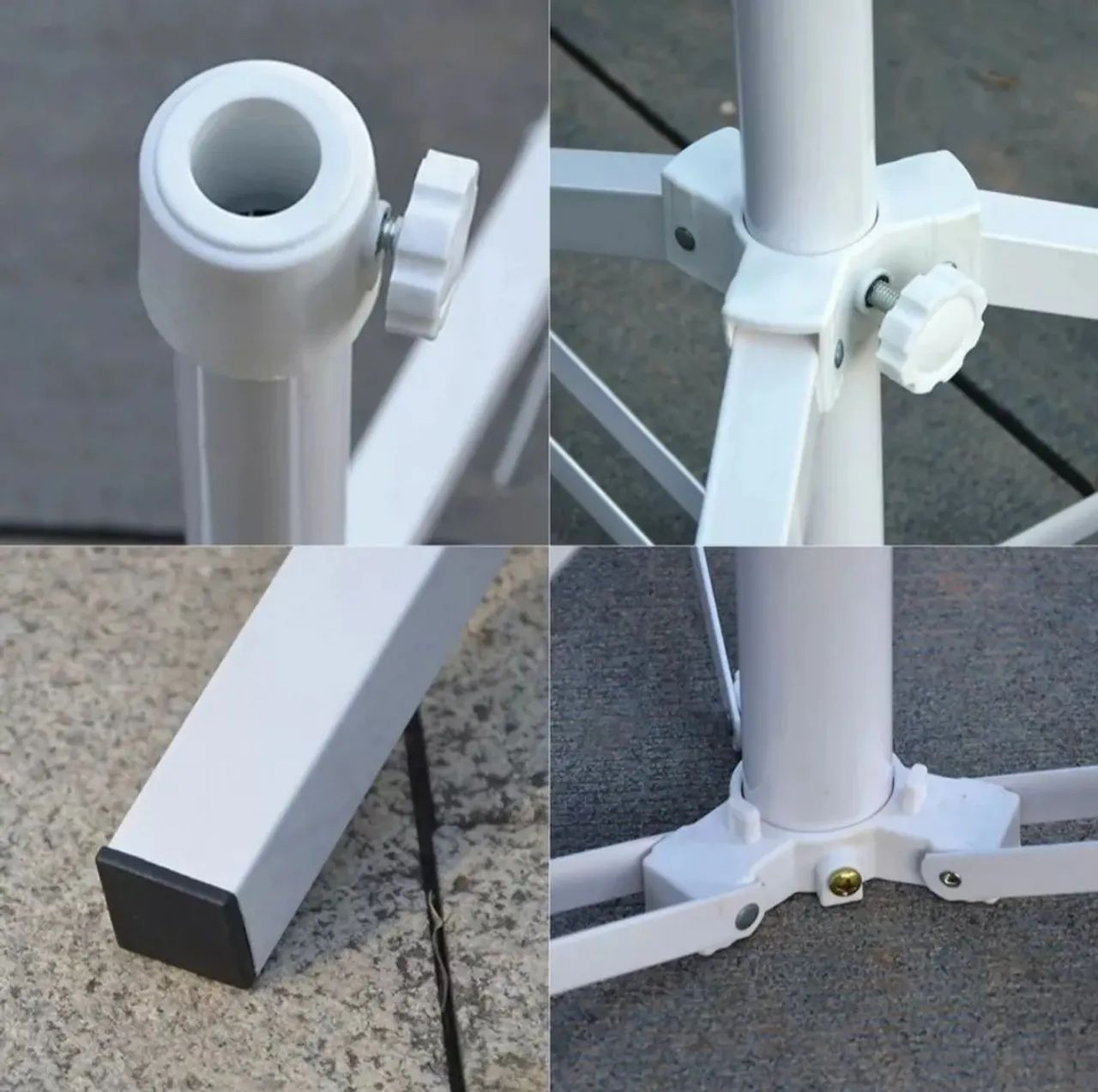 Suporte para Guarda-Sol - Branco - Novo - Foto 2