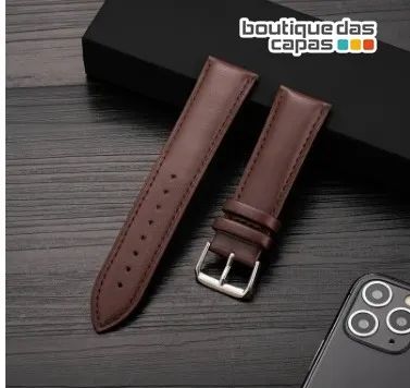 Pulseira de couro para smartwatch Amazfit Gts Huami Bip 2 Xiaomi digital ou analogico 20MM