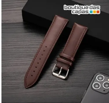 Pulseira de couro para smartwatch Amazfit Gts Huami Bip 2 Xiaomi digital ou analogico 20MM
