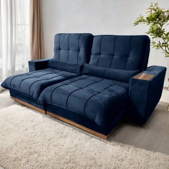 Sofá Retrátil e Reclinável Azarro 2,50m.   Produto Novo.    Pronta Entrega. - Foto 5