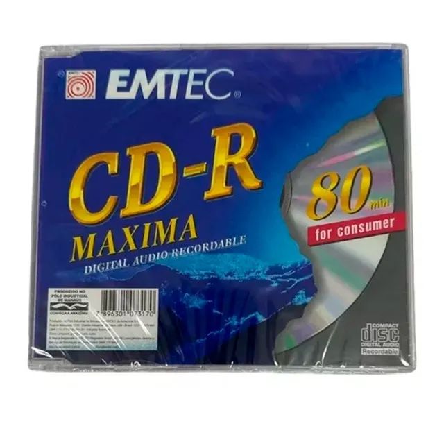 10 Cd-r Máxima Digital Áudio Emtec-80 Min P/ Gravadores De Mesa - Foto 2