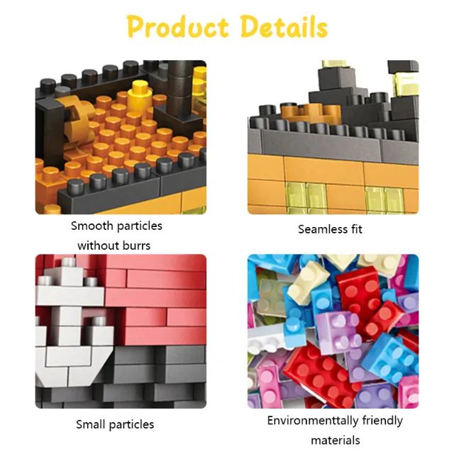 Blocos De Montar Navio Pirata 780 Peças Similar Lego Mini Peças