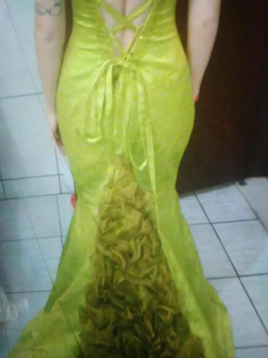 Vestido longo verde - Tamanho M - Foto 5