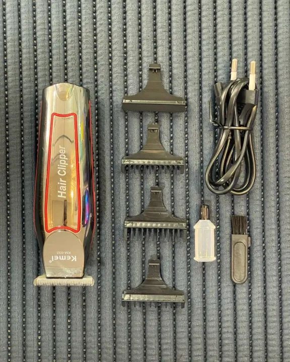 Máquina de acabamento barba e cabelo kemei