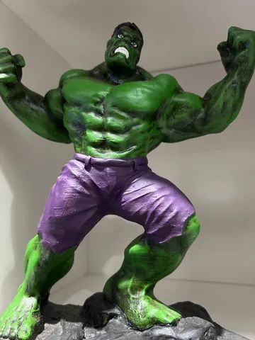 Estatueta tem resina grande 27cm Hulk  - Foto 3