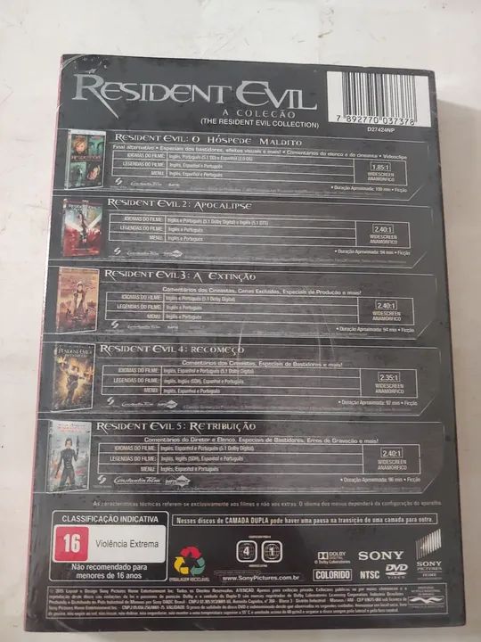 Box Dvd Coleção Resident Evil - 5 Filmes - Foto 2
