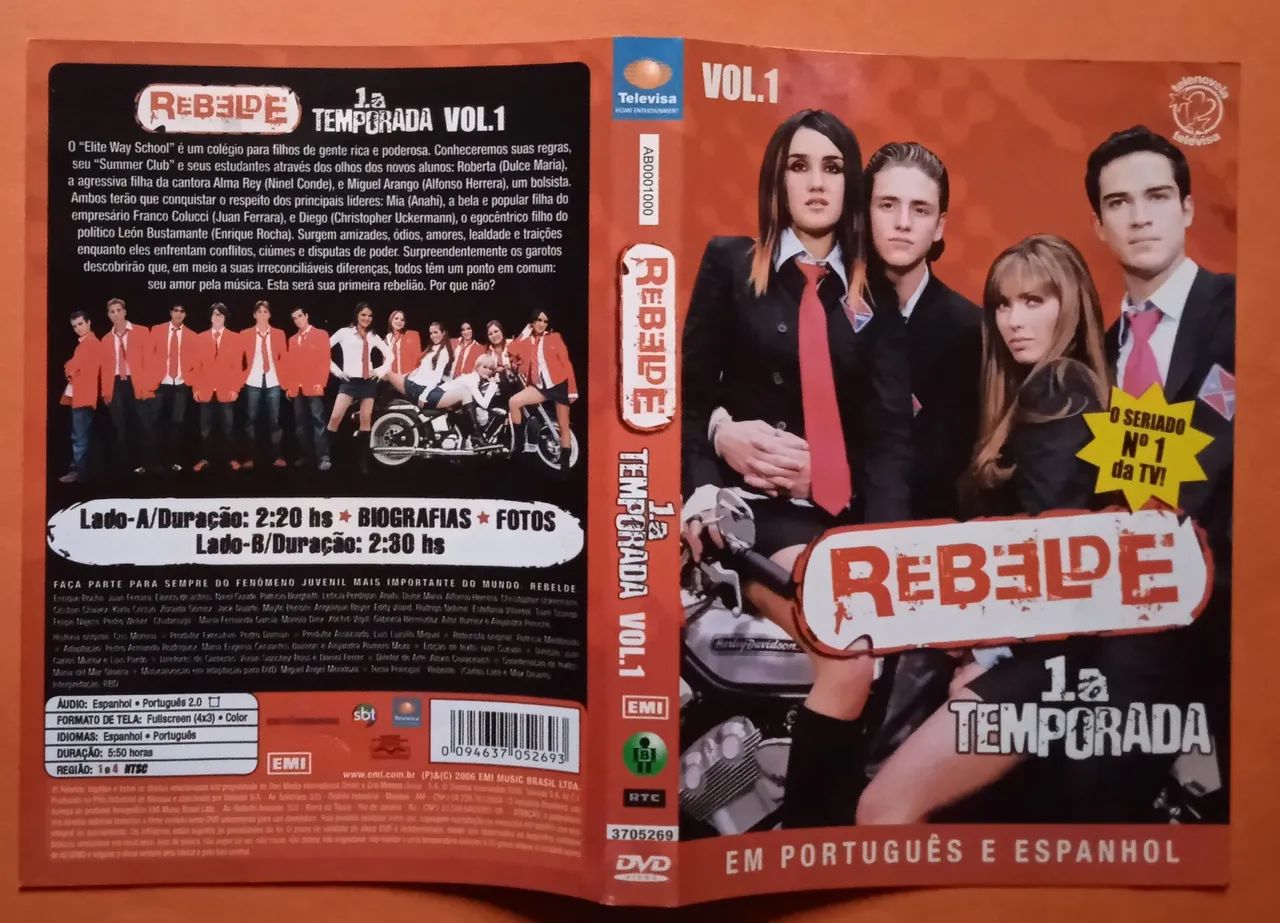 Dvd Rebelde 1a. Temporada Disco 1 Dupla Face  - Foto 3