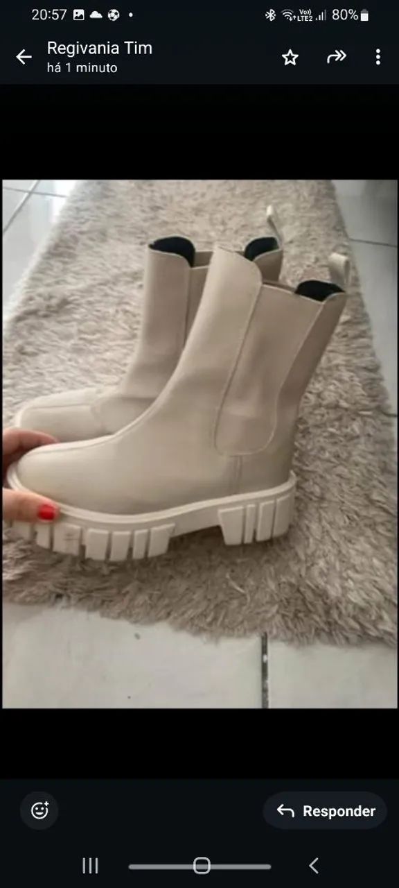 Botas Chelsea Bege