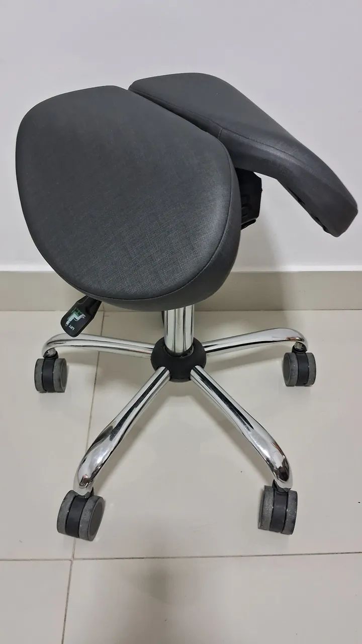 cadeira mocho ergonômico tipo sela hubb dentista - Foto 5