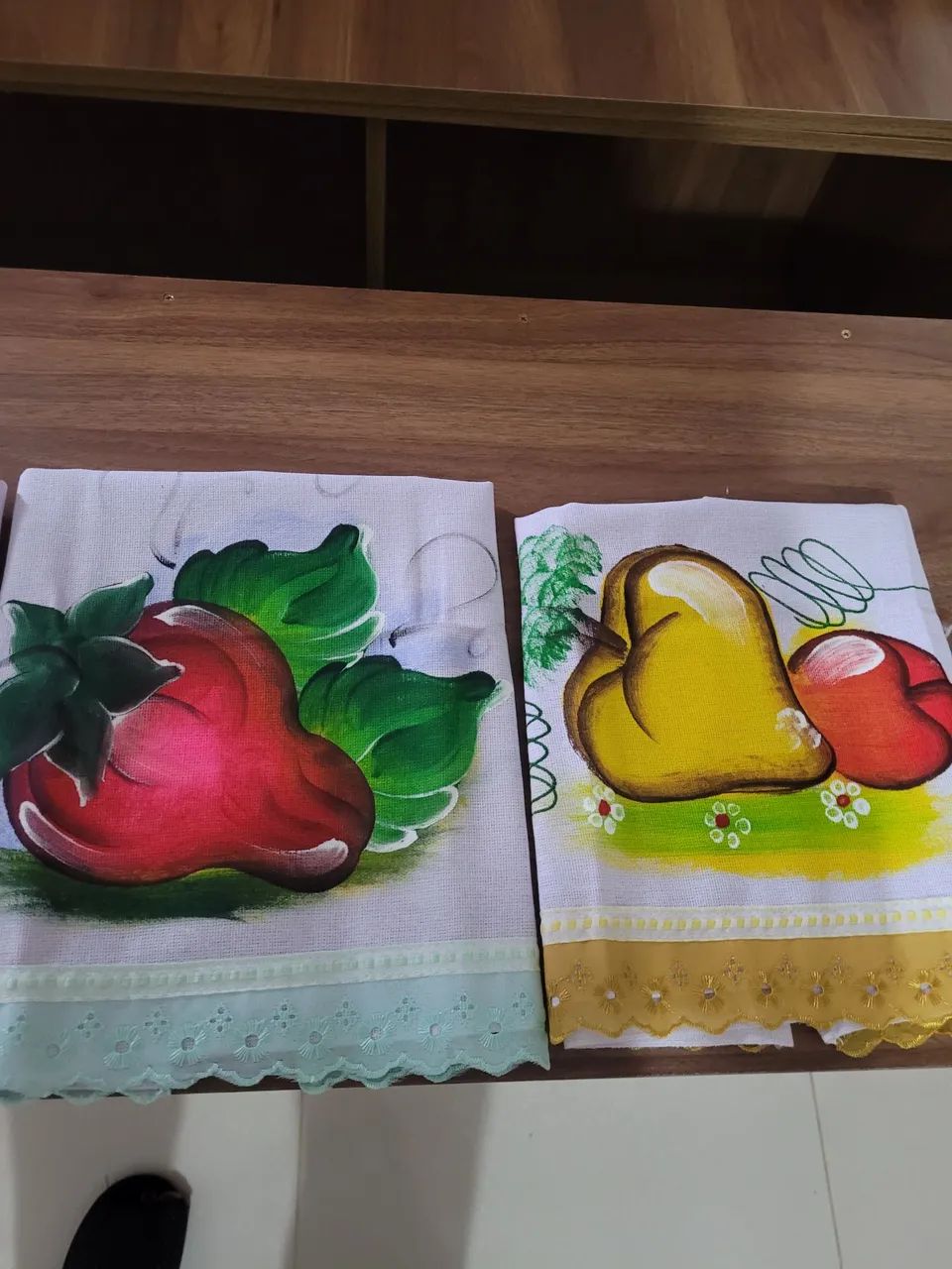Panos de prato pintado com barrado - Foto 2
