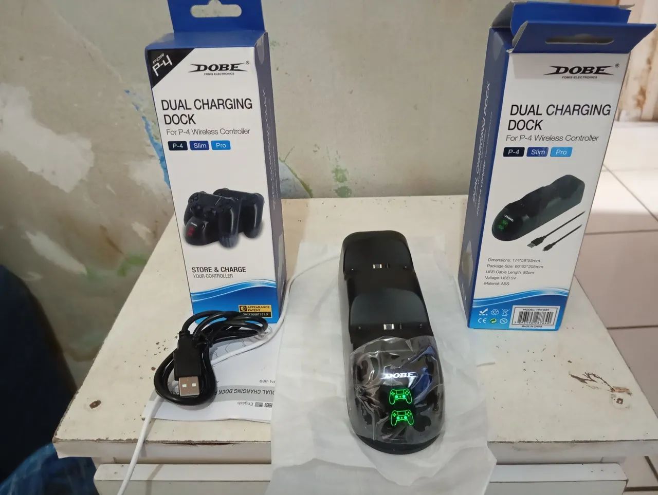 Base Dock Carregador Duplo Turbo Para Controle Playstation Ps4 - Foto 4