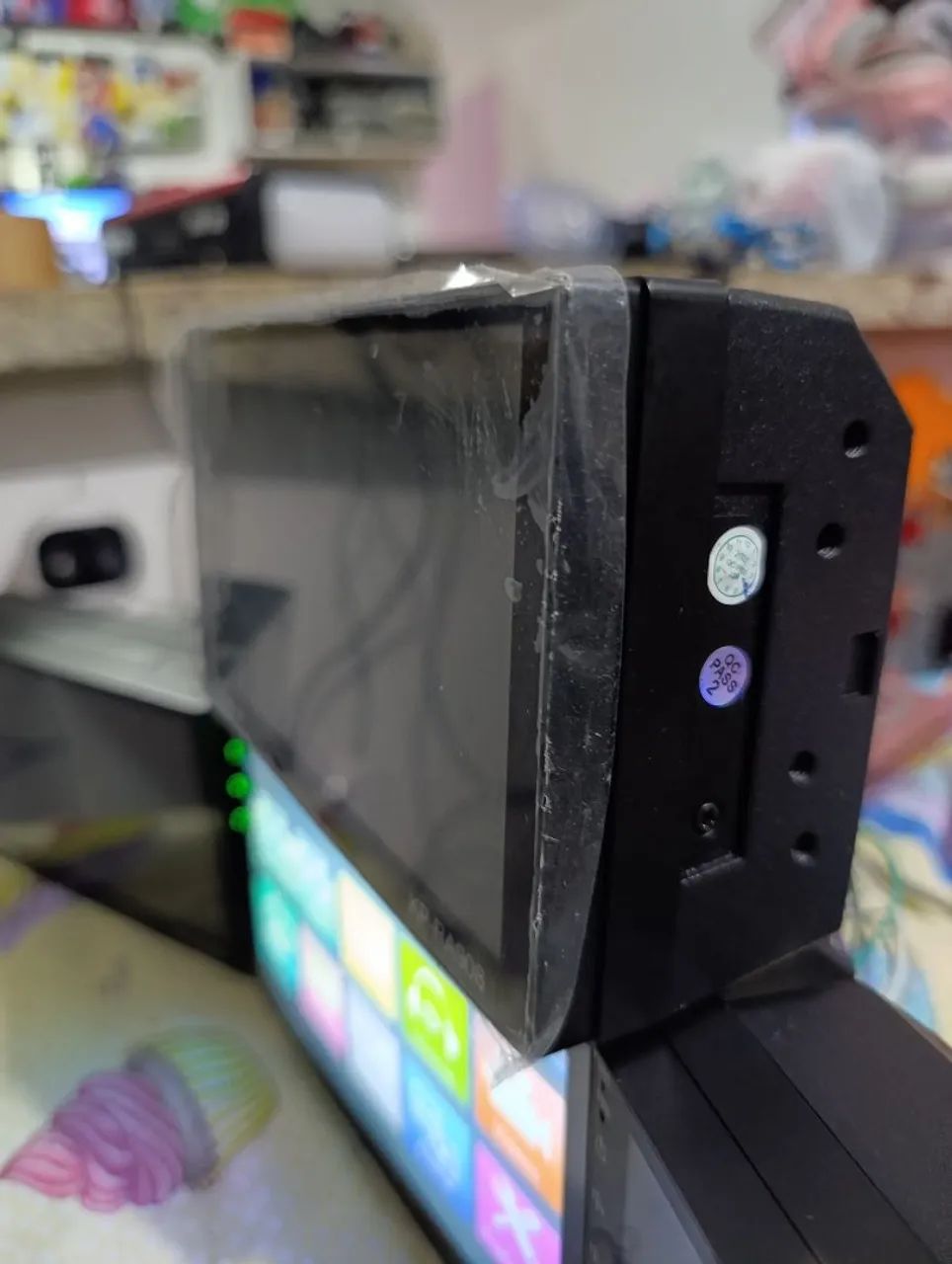 MULTIMÍDIA NOVAS, DISPLAY COM PALSTICO AINDA, ESPELHA PELO CABO DE CELULAR  - Foto 4