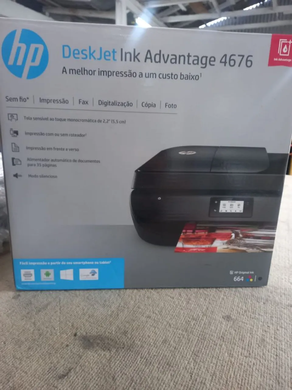 Impressora HP DeskJet Ink Advantage 4676 - Nova