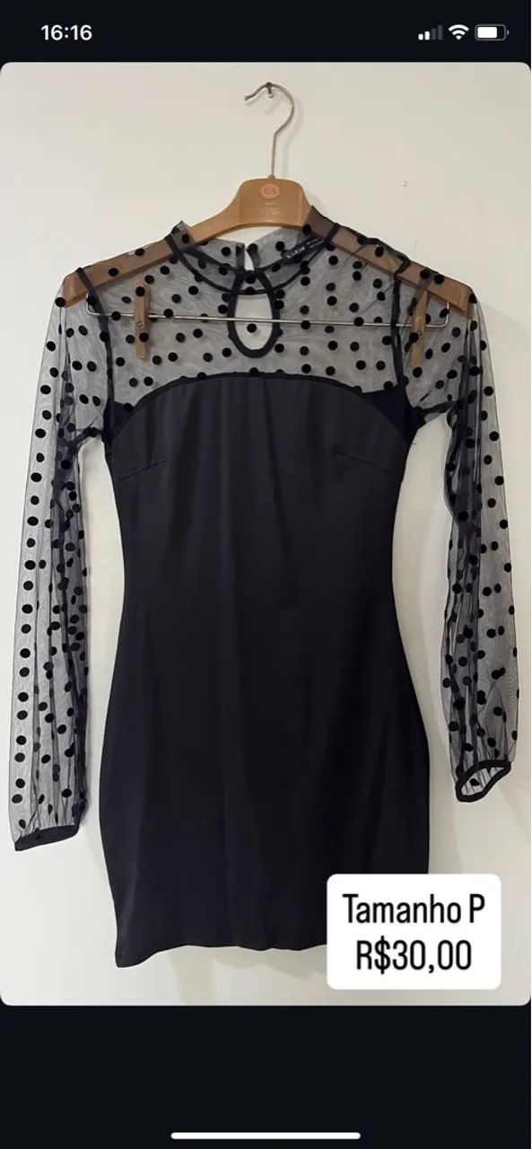 Vestido de veludo preto - Foto 3