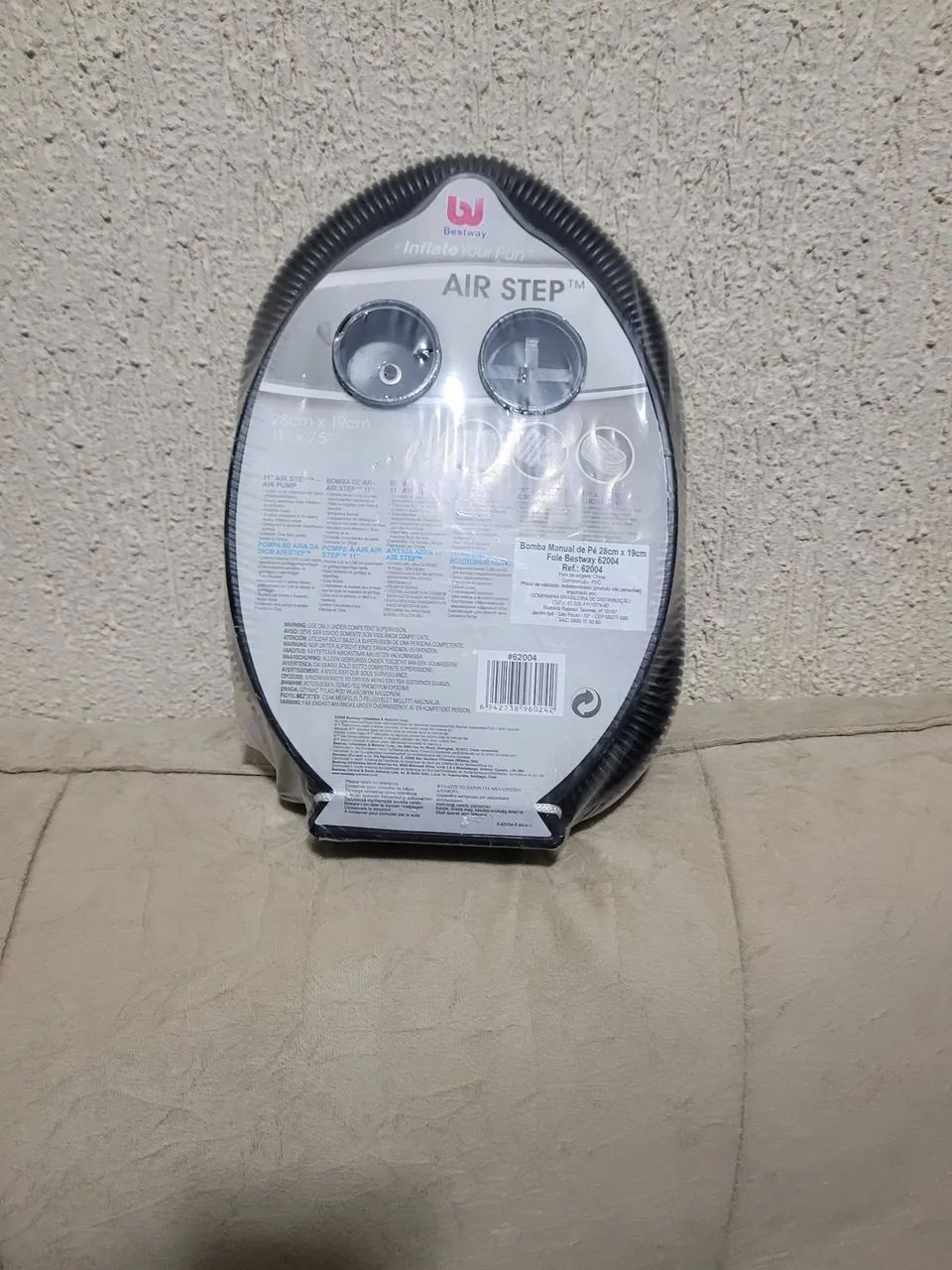 Bomba manual de pé para encher colchão, bolas