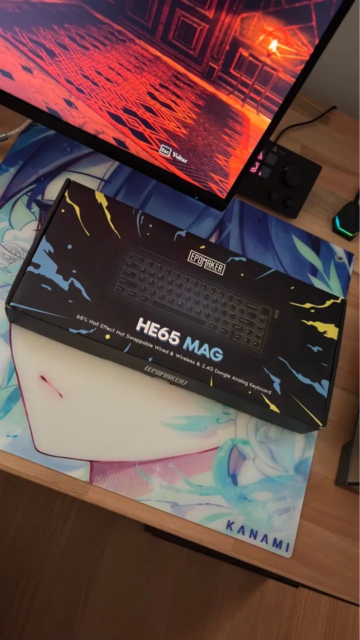Teclado Magnético Epomaker 8K Hz - Mag 65% C/ Tela  - Foto 2