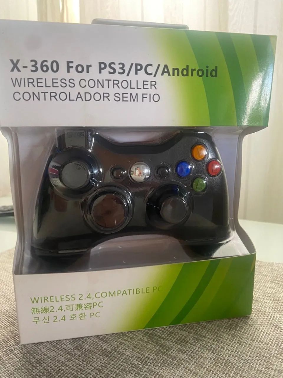 Controle Xbox 360 Sem Fio Wireless Usb Slim Joystick