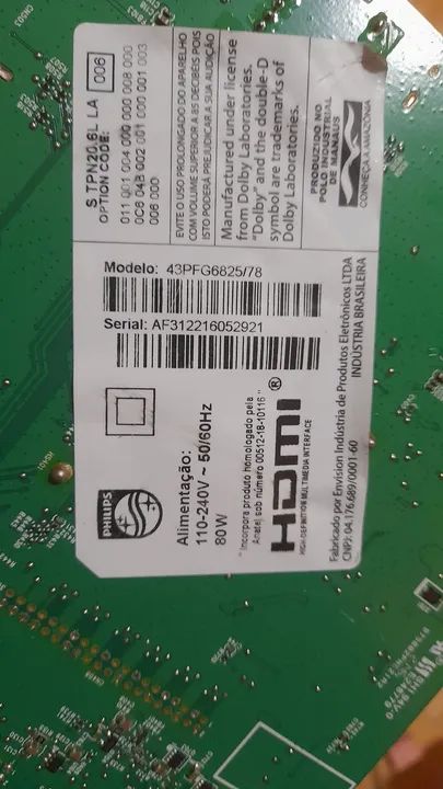 Placas tv phillips 43pfg6825/78 completas - Foto 4