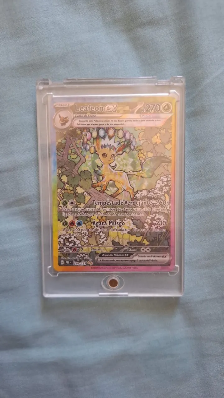 Carta leafeon EX - evoluções prismáticas