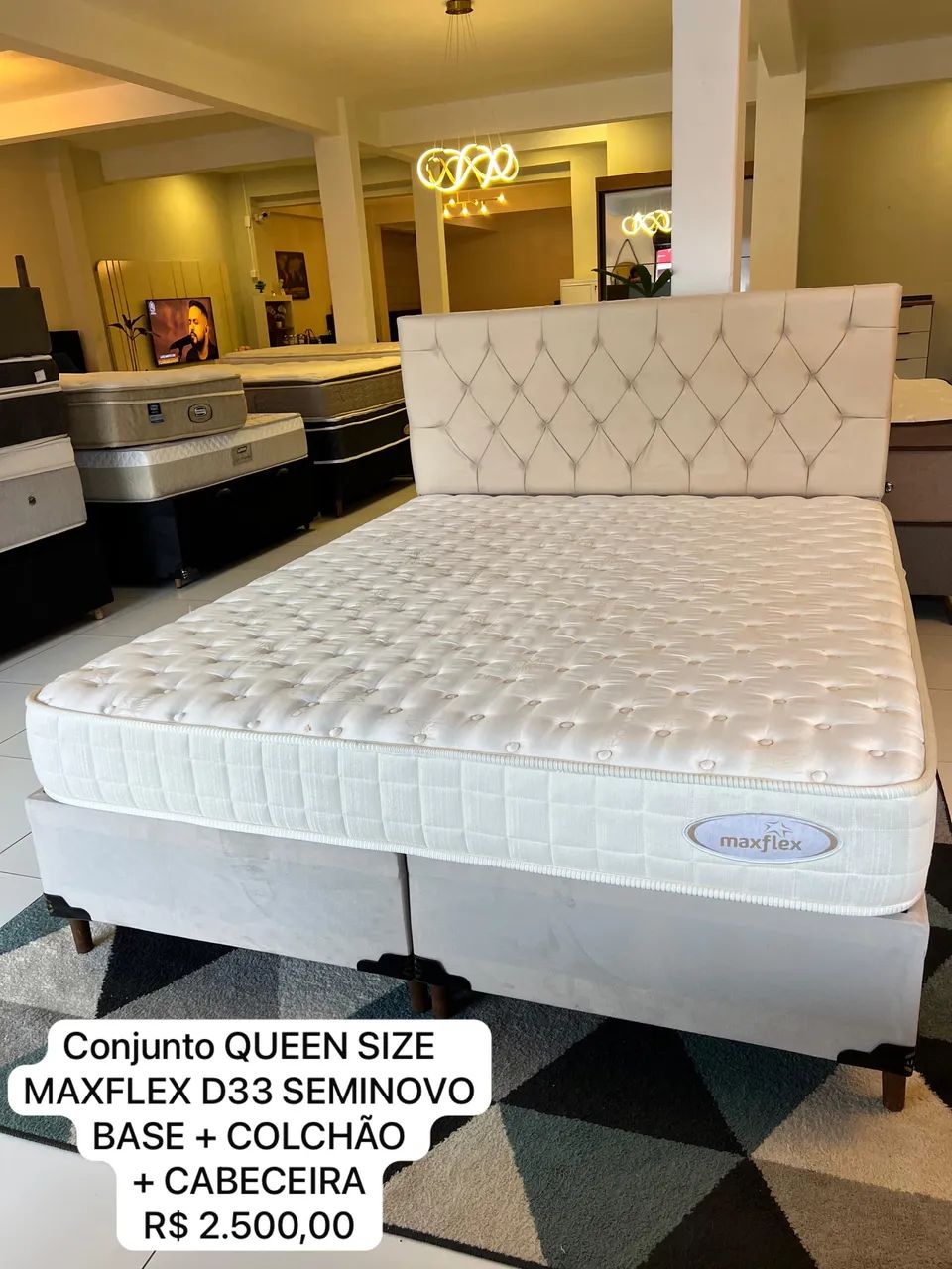 Colchão QUEEN MAXFLEX + BASE E CABECEIRA 