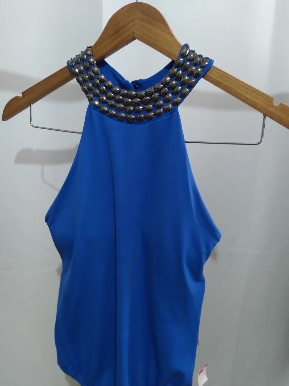 Body azul gola alta Tam P - Foto 2
