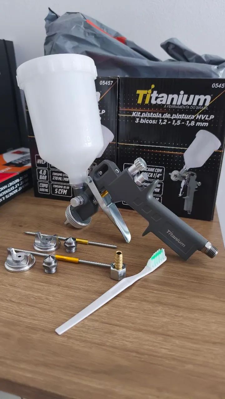 Promoção De Natal! Pistola De Pintura Profissional (Acompanha 3 Bicos 1.2/1.5/1.8mm)