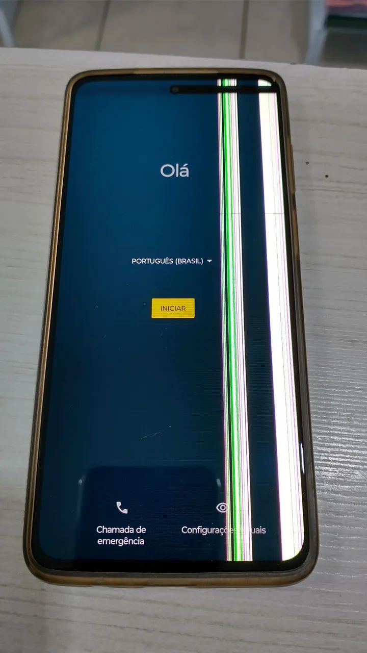 Moto g52 com defeito na tela