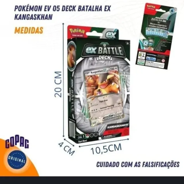 Deck Pokemon EX Kangaskhan 60 Cartas. Baralho de Batalha. Só falo no whats, não falo olx