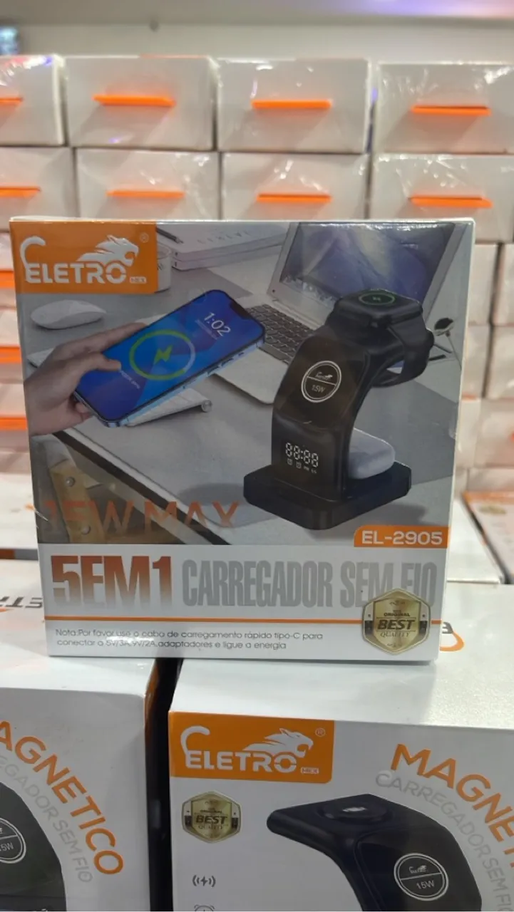 Carregador 5 em 1 Sem Fio Eletro - EL-2905