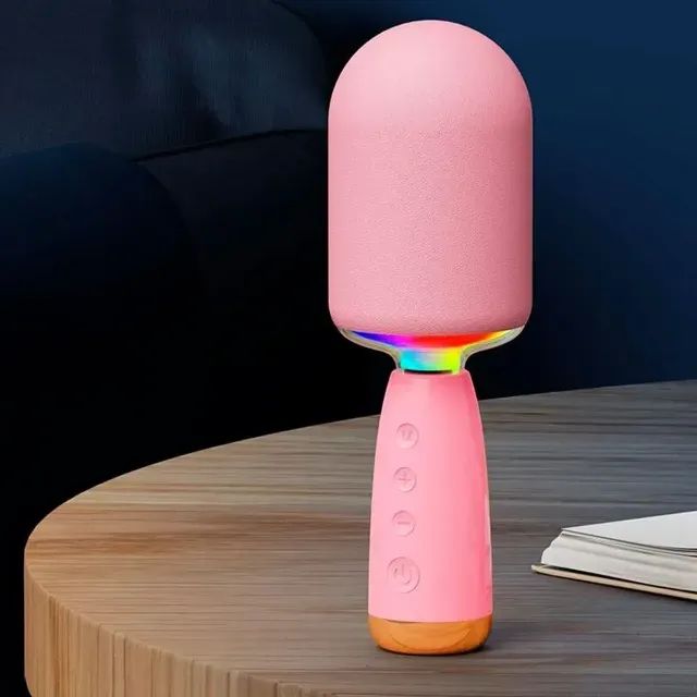 Microfone Karaokê H'Maston MX07 Rosa 