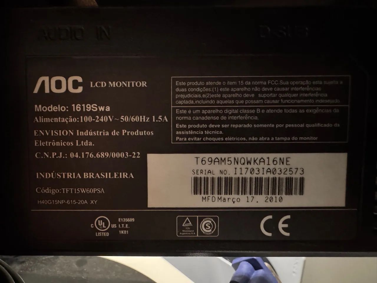 Monitor AOC 16? entrada VGA - Foto 3
