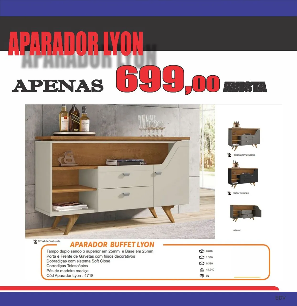 Aparador Buffet Lyon - Design e Funcionalidade!