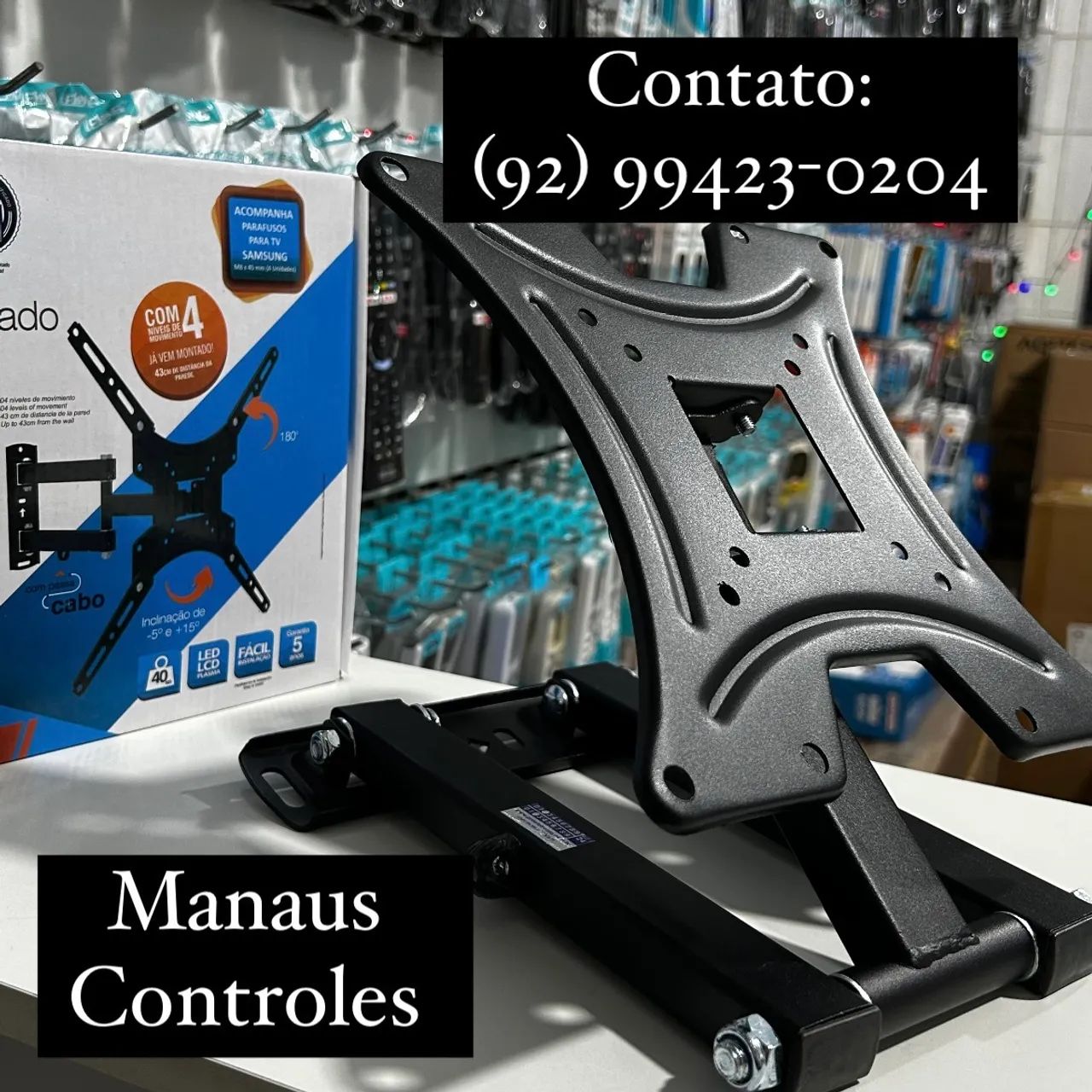 Suporte Articulado para Tv até 55 polegadas - Incluso Extensores 