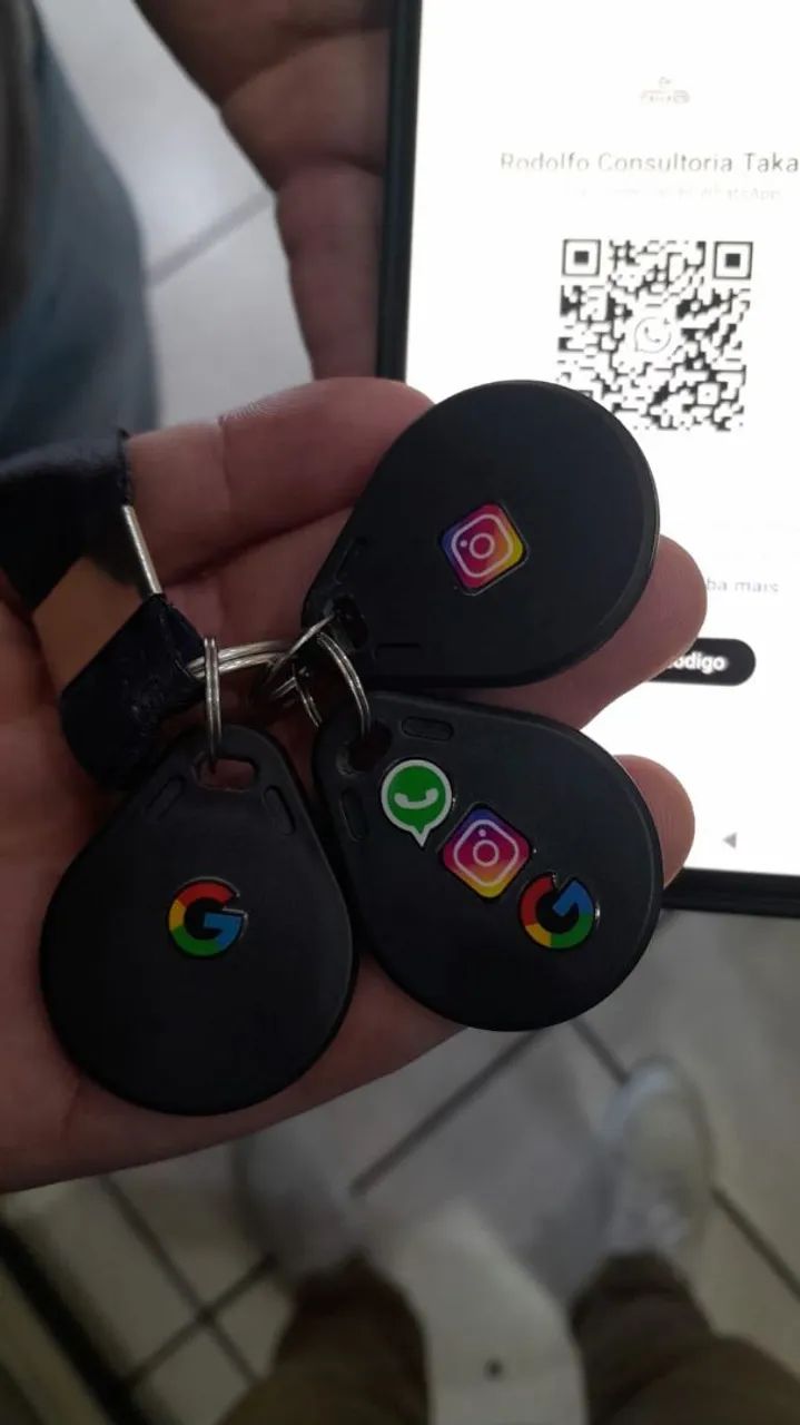 Tags e Cartões para avaliações no Google ou seguidores no Instagram