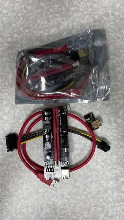 Cabo Adaptador Riser - Novo + Trava Clip Fixação Pci-e Riser