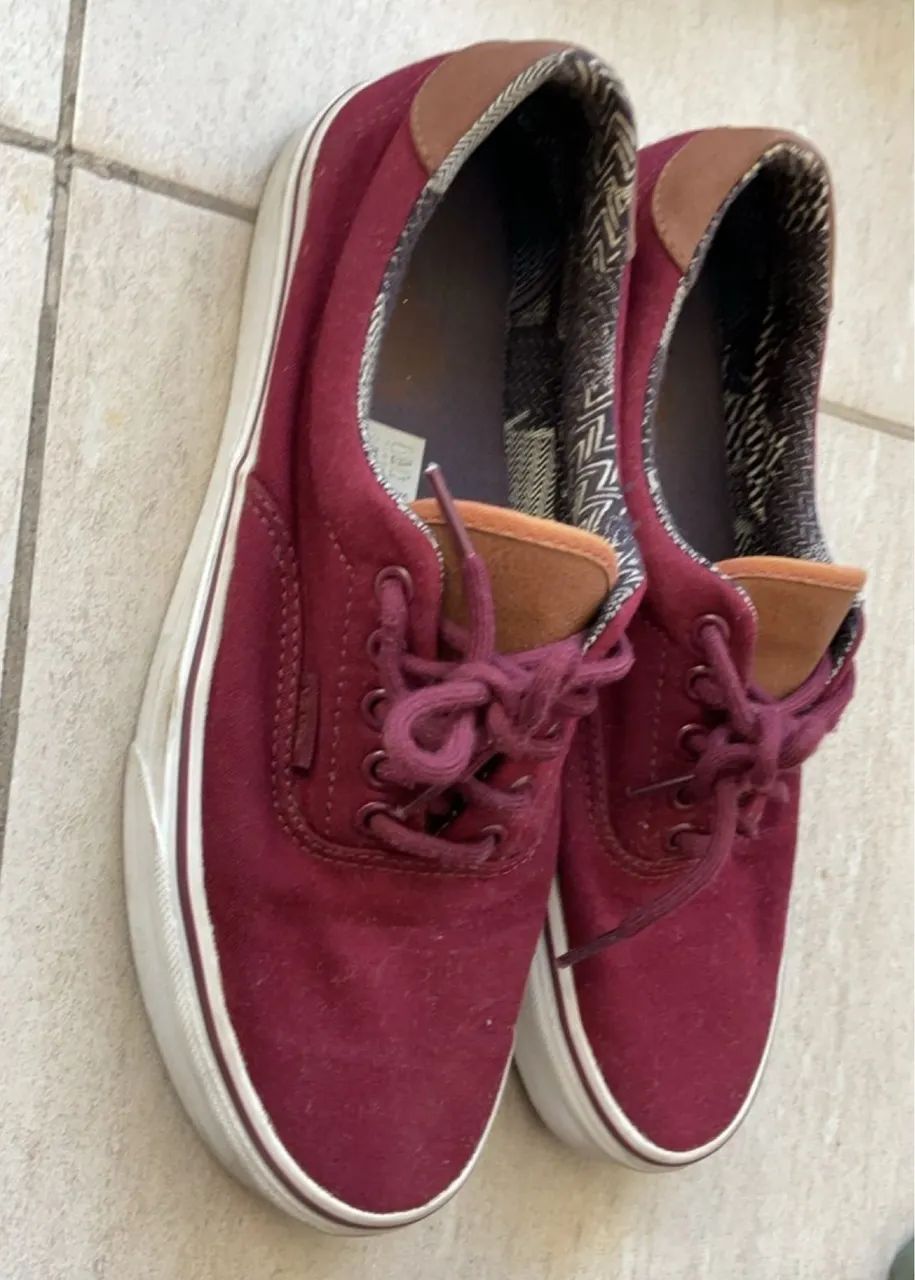 Vans Era Vans Authentic Vinho Masculino Tênis Vans Original