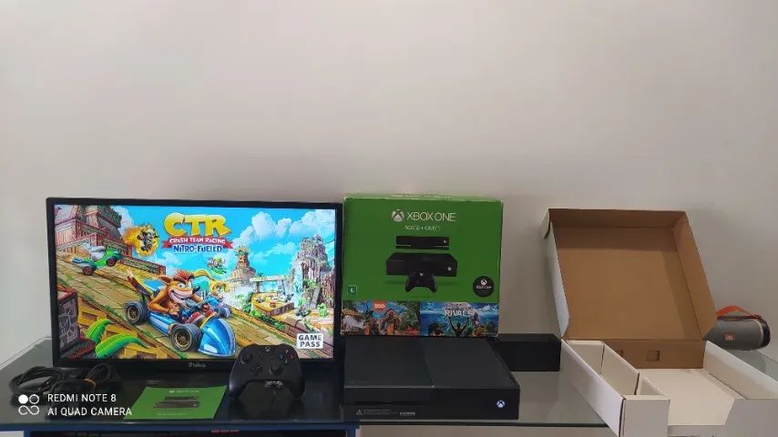 Xbox one na Caixa, Excelente Estado, Serie Esp. Preto Fosco, Garantia+Controle+jogos+500GB - Foto 2