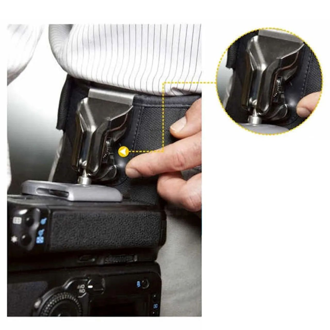 Suporte duplo para câmera, tipo coldre para Canon, Nikon, sony câmera DSLR - Novo   - Foto 5