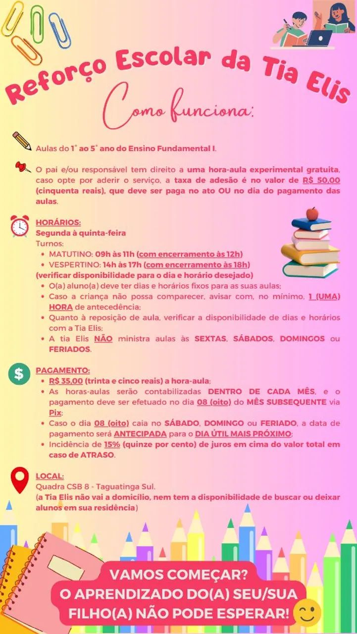 Reforço Escolar da Tia Elis - Foto 2